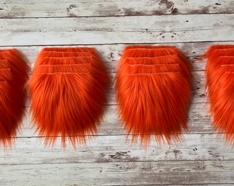 orange faux fur beard, gnome beard, orange beard, gnome making, craft supplies, faux fur beard, craft beard, fur gnome beard, orange