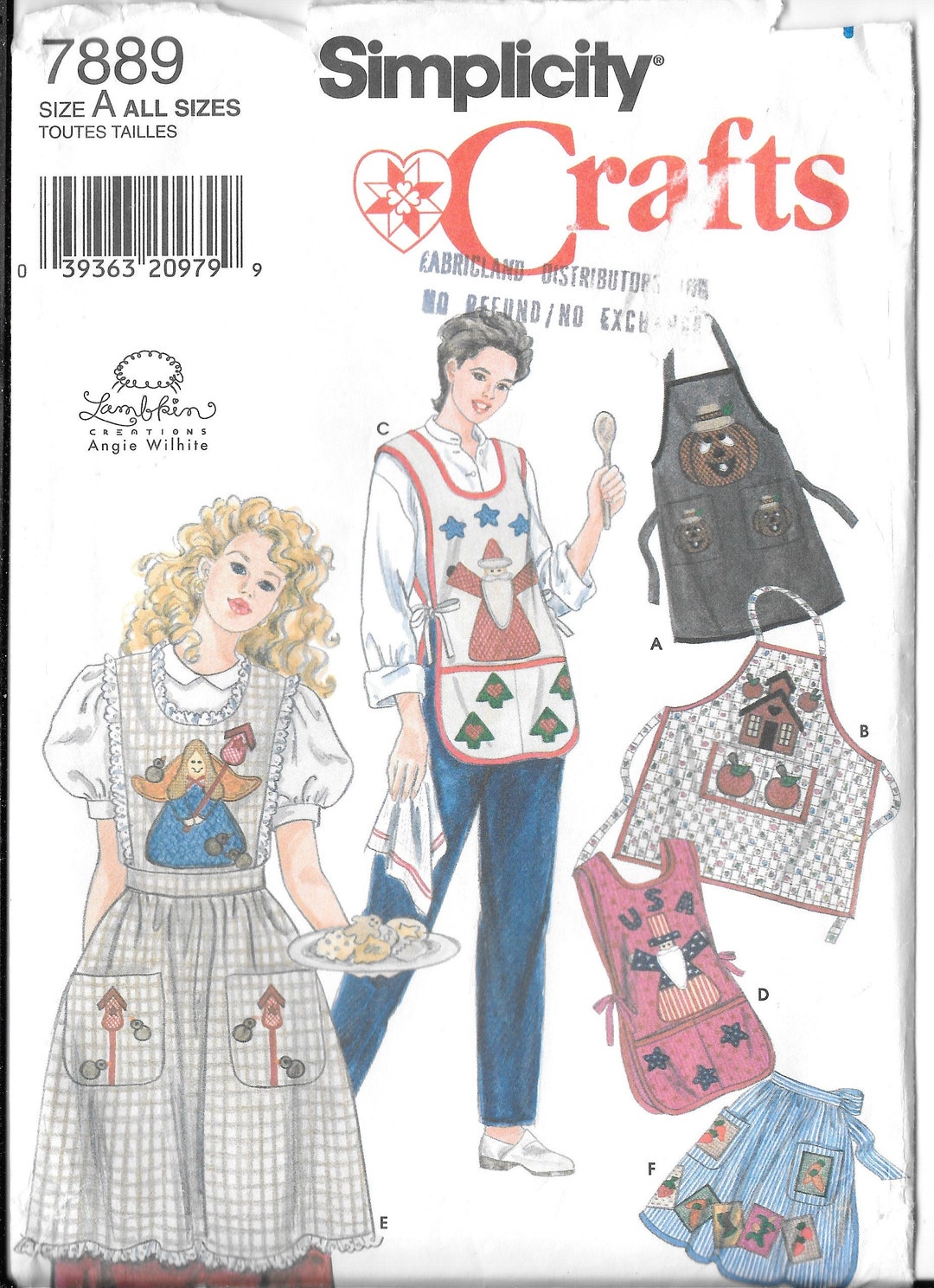 Artist Gardening Full Bib Half Cobbler Aprons Pattern W/ Country Charm ...