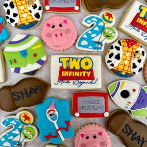 1 Dozen ‘Two Infinity and Beyond’ Themed Royal Icing Sugar Cookies.