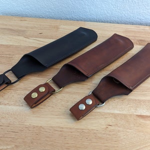 Leather Sheath for Silky Gomboy 240 Folding Saw Right Hand Belt or Drop Carry Dangler Wet Molded Dark Brown Bushcraft Camping Tree Surgeon