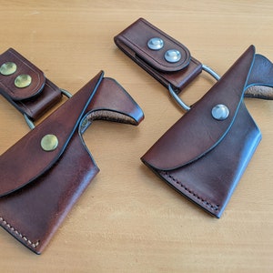 Fiskars X7 Leather Sheath Cover with Dangler Belt Loop Holster Ax Axe Hatchet Bushcraft Camping (SHEATH ONLY)