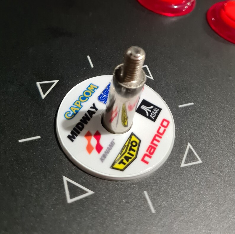 Arcade Logos White Version Arcade1up / Sanwa Joystick Dust Cover for
