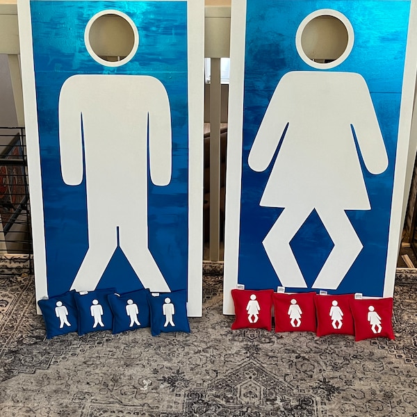 Cornhole Board -Widespread Panic Bowlegged Woman and Knock Kneed Man