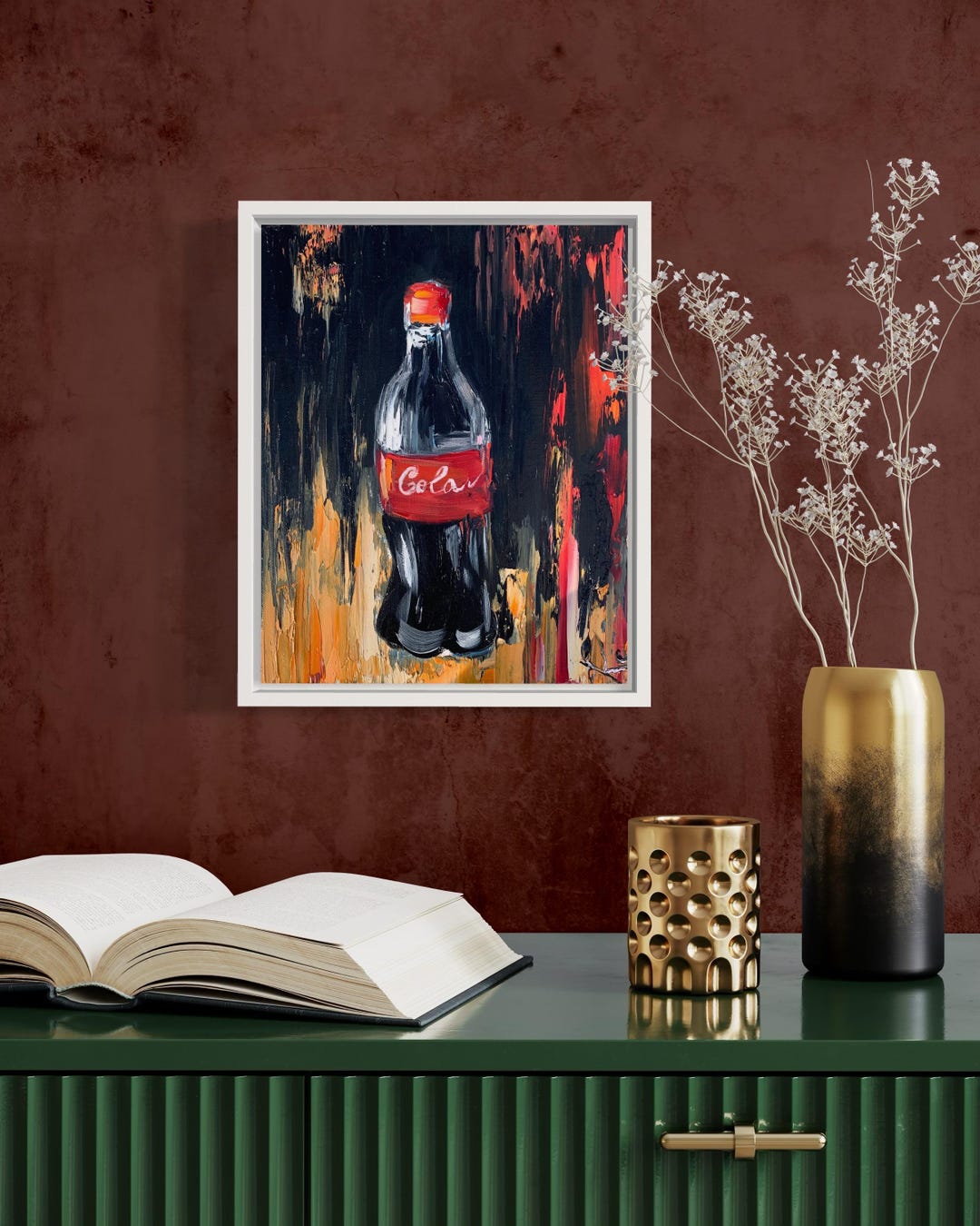 Coca Cola Bottle Painting Contemporary Pop Art Coca Cola Kitchen