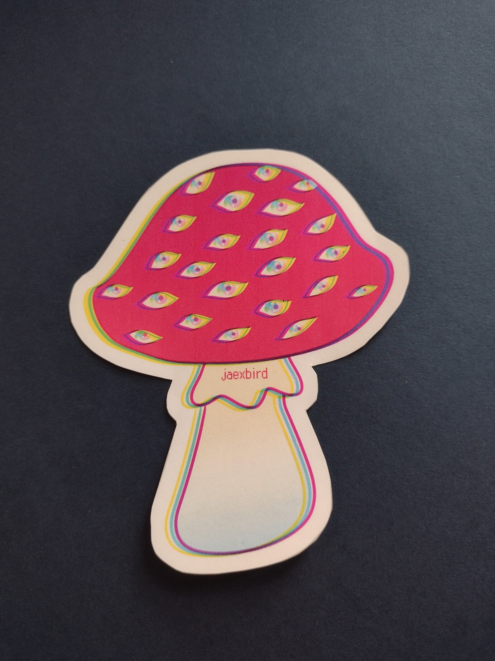 Mushroom Trippy psychedelic glitch sticker Etsy