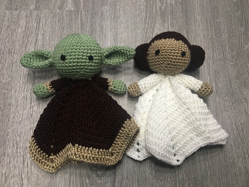 Star Wars Baby Security Blankets Yoda Grogu Leia Etsy