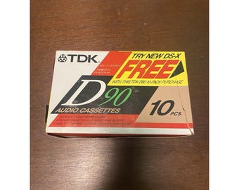 TDK D90 Type I Cassette Tape, 10 Pack Sealed New