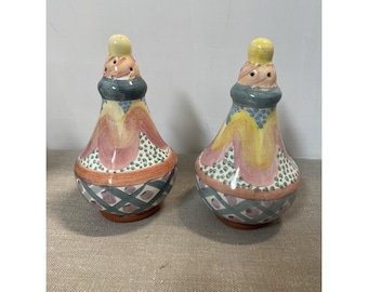 2005 MacKenzie Childs Taylor Keukenhof Ceramic Salt & Pepper Shakers - Retired