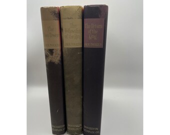 JRR Tolkien Lord of the Rings Trilogy 2nd Edition Revised Houghton Mifflin Set