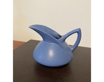 MCM Blue Squat Pitcher 6" Elongated Mouth