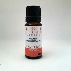 GRAPEFRUIT Organic Essential Oil +Free Oil and Wax Burner and Linen Pouch