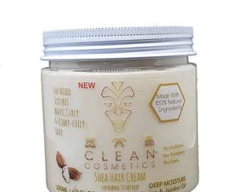 Crema para el cabello de karité / Infundida con aceite de argán y aceite de jojoba