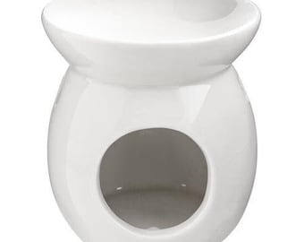 Cera cerámica hecha a mano / Quemador de aceite Blanco o Gris