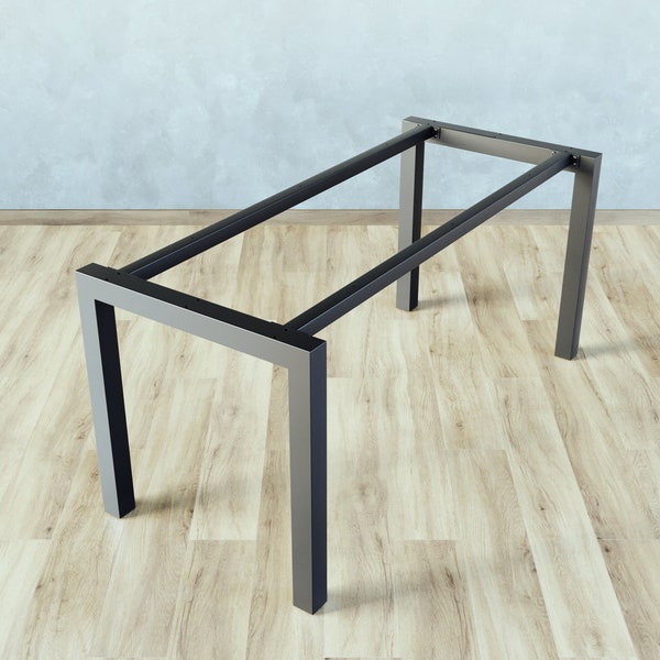 Pieds de table en métal robuste, Pieds de table en acier 60 x 60 mm, Pieds de meubles avec cadre de table en métal, Pieds de table en fer, Cadeau de pendaison de crémaillère