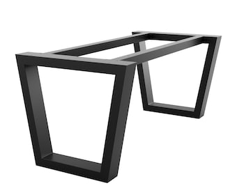 MetaloPro Atria Extreme - Pied de table en métal robuste, design industriel et minimaliste, revêtement en poudre noire, idéal pour une table dans les intérieurs modernes