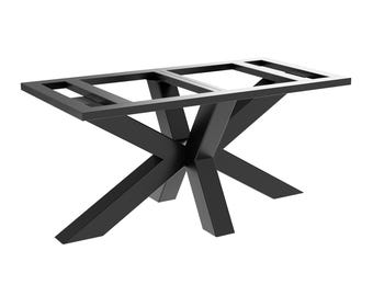 Pata de mesa MetaloPro Acamar Frame Extreme: diseño industrial de patas de araña, base de mesa de acero moderna, estructura estable y única para comedor y oficina.