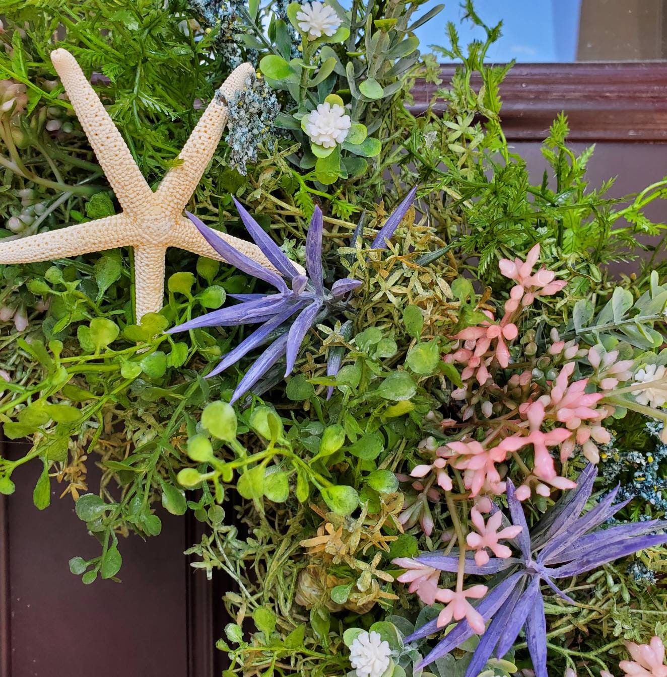 Coastal Beach Wreath Coastal Wreath Seashell Wreath Etsy