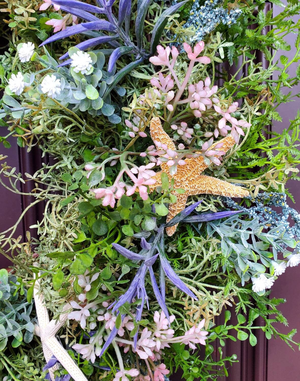 Coastal Beach Wreath Coastal Wreath Seashell Wreath Etsy