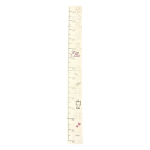 Misuratore di legno personalizzato da 50 a 185 cm, regalo per compleanno, decorazione da parete per cameretta dei bambini, motivo giraffa e razzo