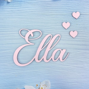 Placa de madera con nombre Letras personalizadas Decoración de habitación infantil Regalo para baby shower Letrero para puerta Nombre
