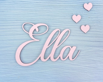 Wooden name plate Personalized lettering Children&#39;s room decoration Children Baby shower gift Door sign Name