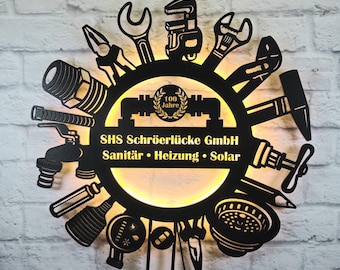 Wall decoration gift for heating engineers – personalized sign for master, employee, anniversary or birthday – craftsman decoration