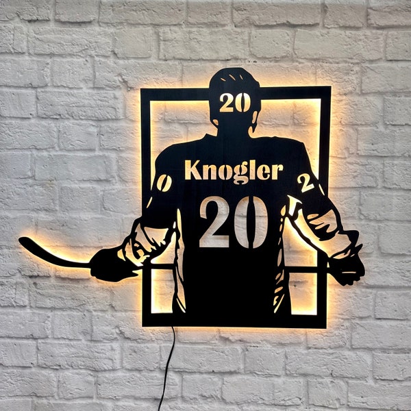 personalisiertes Geschenk für Eishockeyspieler Spieler Eishockeyfreund Schild Kindergeburtstag Eishockeyturnier Trainer Fußballschild