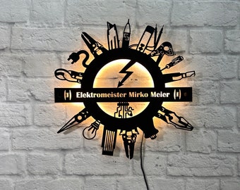 Gift for electrician master electrical engineering sign workshop employee wall decoration birthday anniversary master electrician craftsman