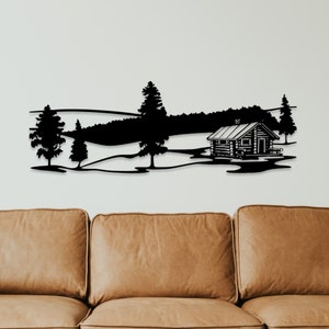 Quadro da parete in legno con casa in montagna, cartello in legno da attaccare alla decorazione del paesaggio montano, rifugio di montagna, regalo di compleanno per alpinisti e escursionisti.
