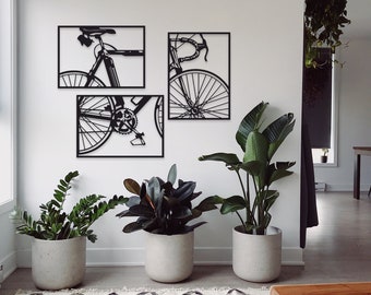 Cuadro de pared de madera, bicicleta de carreras, cartel de madera para pegar, amante de la bicicleta, arte decorativo de pared, regalo de cumpleaños, ciclista, deporte de bicicleta
