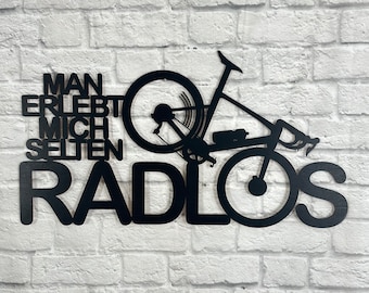 Letrero de madera con la inscripción &quot;Rara vez me ves sin bici&quot;, ideal para pegar en la pared, para amantes de la bicicleta, con frase decorativa, para bicis eléctricas de carreras.