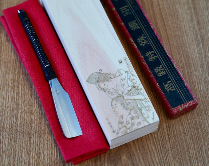 Kotobukiou寿王vintage Japanese Straight Razor Kamisori With Black and