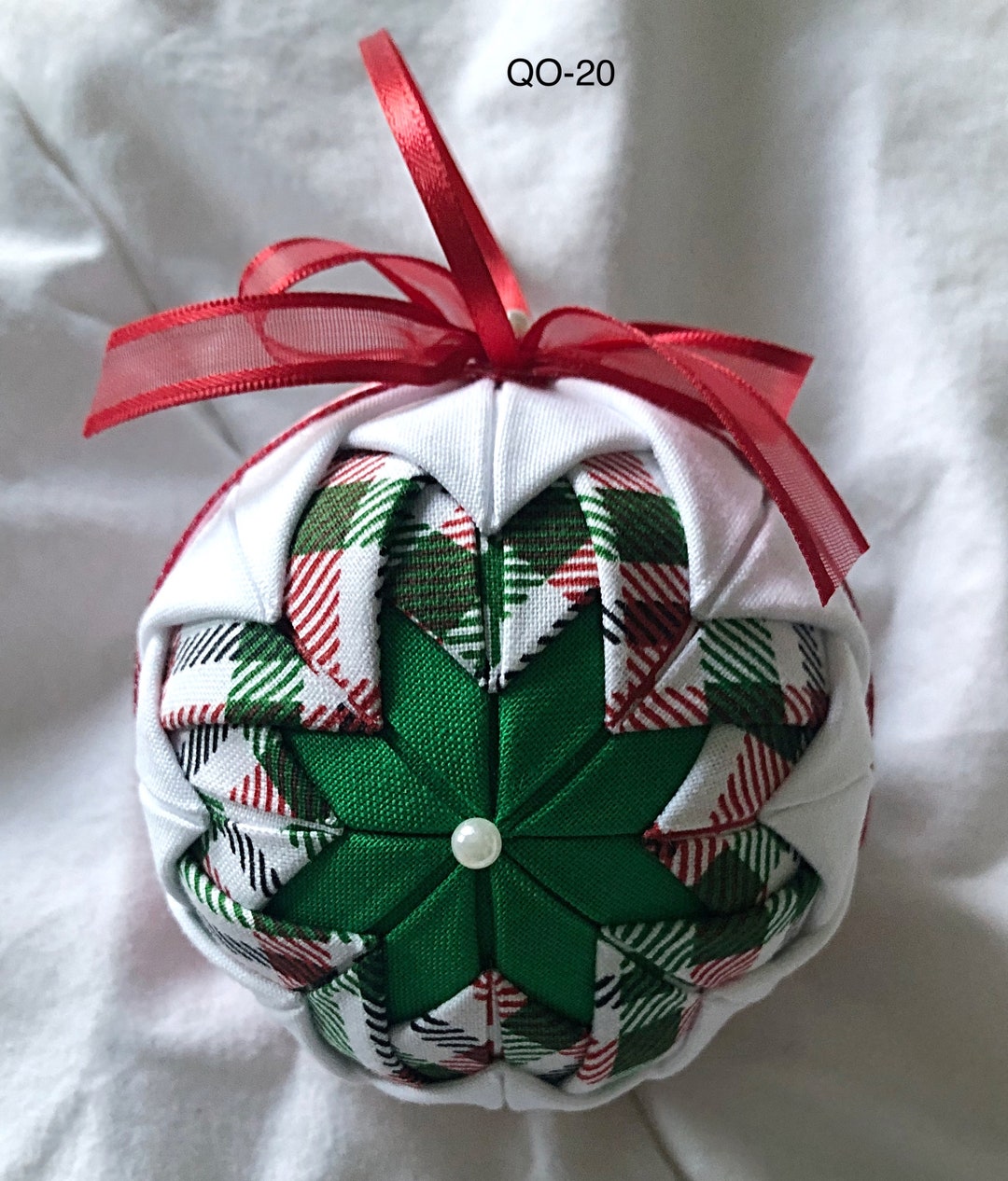 Quilted Fabric Christmas Ornament QO20 Etsy