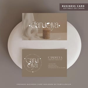 Canva Customizable Business Card – Candle Maker | Professional Template with Editor | Design for Craftsmen and Small Businesses