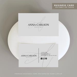 Biglietto da visita minimalista personalizzabile: modello Canva moderno e pulito | Design professionale - Biglietto da visita minimalista - Modello Canva