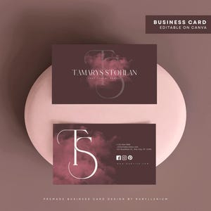 Biglietto da visita personalizzabile per il settore della bellezza – Modello Canva Beauty | Design professionale - Biglietto da visita per la bellezza - Modello Canva