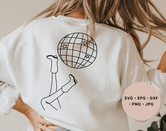 Disco Ball Party Svg, Dance Svg, Space Cowgirl Svg, Bachelorette Party Svg, Western Svg, Groovy Svg, Disco Ball with Sparkles Svg,