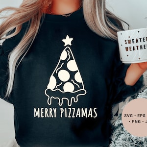 Pizza Svg, Pizza Slice Svg, Christmas Pizza Svg, Pizza Christmas Tree Svg, Merry Pizzamas Svg, Funny Christmas Shirt Svg, Pizza Lover Gift