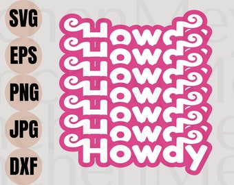 Howdy Svg, Howdy Retro SVG File, Cowgirl Svg, Cowboy Svg, Western Svg, Texas png, texas clipart, wild svg, wild and free svg, southern svg