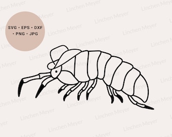 Isopod Svg, Cowboy Hat Svg, Isopods Svg, Bug Svg, Insect Svg, Cowboy Isopod Svg, Funny Isopod Svg, Isopod Lover Svg, Isopod Png,