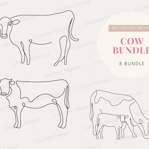 Pakiet Cow SVG, krowa SVG Western SVG, kowboj SVG, bydło SVG, Farm SVG, grafika liniowa krowy, Highland Cow SVG, głowa krowy SVG, SVG Cow Print, Cricut