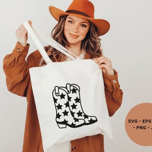 Cowgirl Boots Svg, Cowboy Boots Svg, Stars Svg, Cowgirl Bachelorette Svg, Western Svg-fil, Countrymusik Svg, Lets Go Girls Svg, Rodeo Svg bild 3