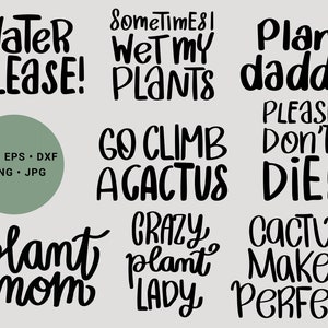 Plant Svg Bundle, Cactus Svg, Funny Plant Quote Svg, Plant Mom Svg, Garden Quote Svg,Crazy Plant Lady Svg, Mom Life Svg, Succulent Svg,png