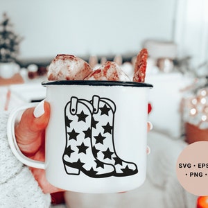 Cowgirl Boots Svg, Cowboy Boots Svg, Stars Svg, Cowgirl Bachelorette Svg, Western Svg-fil, Countrymusik Svg, Lets Go Girls Svg, Rodeo Svg bild 7