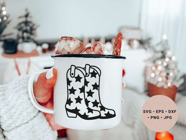 Cowgirl Boots Svg, Cowboy Boots Svg, Stars Svg, Cowgirl Bachelorette Svg, Western Svg-fil, Countrymusik Svg, Lets Go Girls Svg, Rodeo Svg bild 7