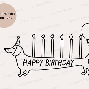 Dachshund Birthday, Dachshund Svg, Happy Birthday Svg, Its my Birthday Svg,Cut Files for Cricut, Dachshund Lover Svg, Dachshund Png, Png