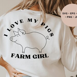 Pig Vector , Pig Svg, Pig Png, Cowgirl Svg, Farm Girl Svg, Pig Face Svg, Pig Lover Svg, Pig Svg for Cricut, Pic Decor, Spring Farm Svg, png