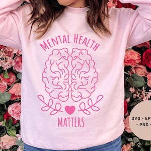 Mental Health Matters Svg, Floral Brain Svg, Positive Svg, Self Love Svg, Mental Health Awareness Svg, Anatomy Svg, Motivational Svg, Cricut
