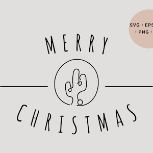 Cactus gesneden File Svg, Merry Christmas Svg, Western Christmas Svg, cactus Clipart, Texas Svg, Desert Svg, Christmas Cup Svg, Christmas Svg