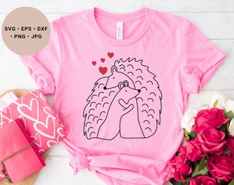 Hedgehog Svg File, Valentines Day Svg, xoxo Svg, Hugs Svg,Kisses Svg, I love you Svg, Heart Svg, Heart Cut File, Love is all you need Svg